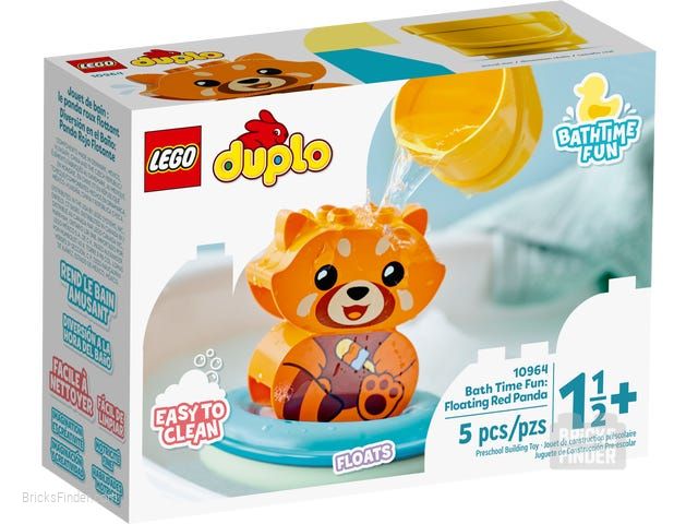 LEGO 10964 Bath Time Fun: Floating Red Panda Box