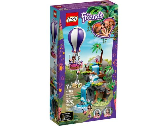 LEGO 41423 Tiger Hot Air Balloon Jungle Rescue Box