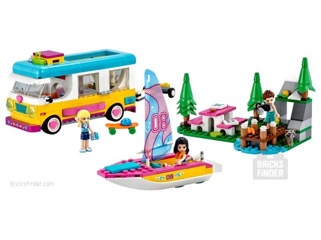 LEGO 41681 Forest Camper Van and Sailboat Image 1