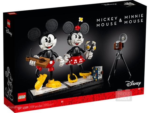 LEGO 43179 Mickey Mouse & Minnie Mouse Buildable Characters Box