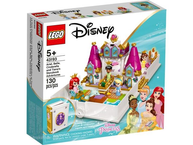 LEGO 43193 Ariel, Belle, Cinderella and Tiana's Storybook Adventures Box