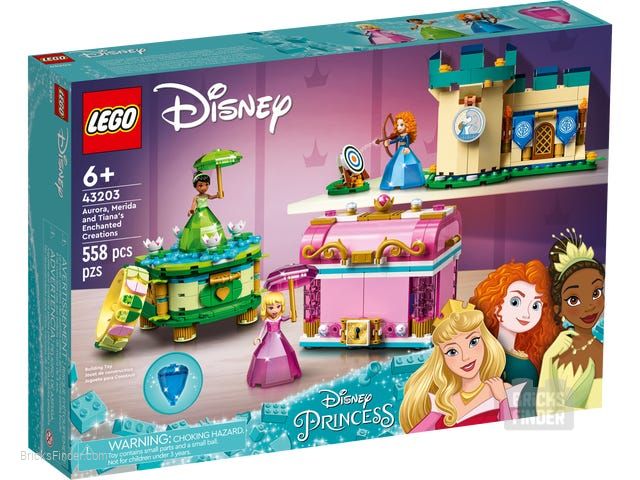 LEGO 43203 Aurora, Merida and Tiana’s Enchanted Creations Box