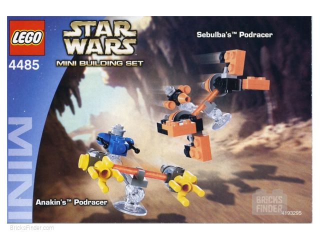 LEGO 4485 Sebulba's Podracer & Anakin's Podracer Box