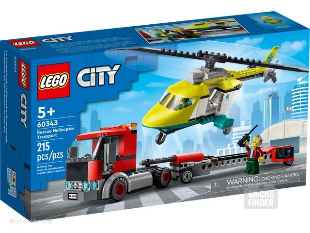LEGO 60343 Rescue Helicopter Transport Box