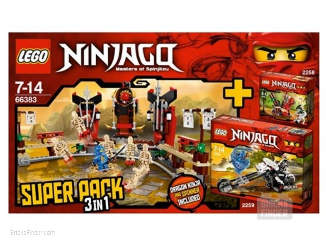 LEGO 66383 Ninjago Super Pack 3 in 1 (2519 + 2258 + 2259) Box