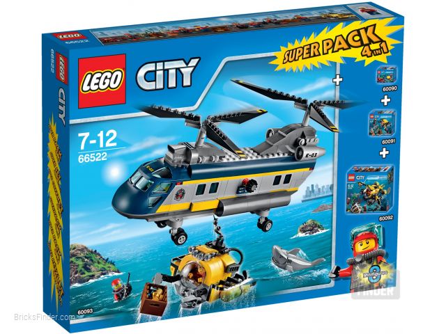 LEGO 66522 Deep Sea Explorers Super Pack 4-in-1 (60090 + 60091 + 60092 + 60093) Box