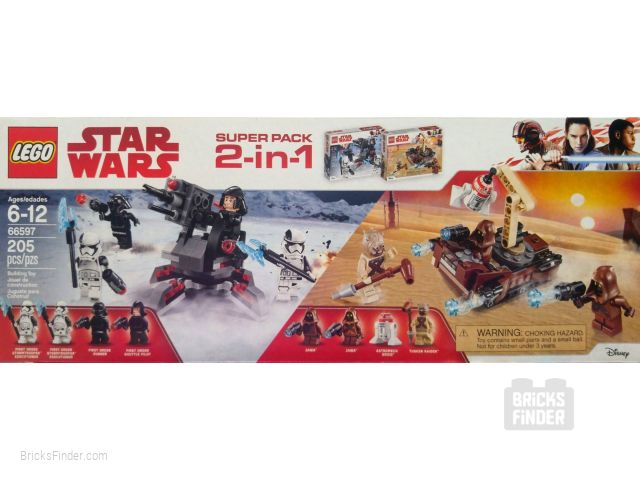 LEGO 66597 Star Wars Super Pack 2-in-1 (75197 + 75198) Box