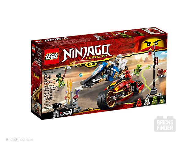LEGO 70667 Kai's Blade Cycle & Zane's Snowmobile Box