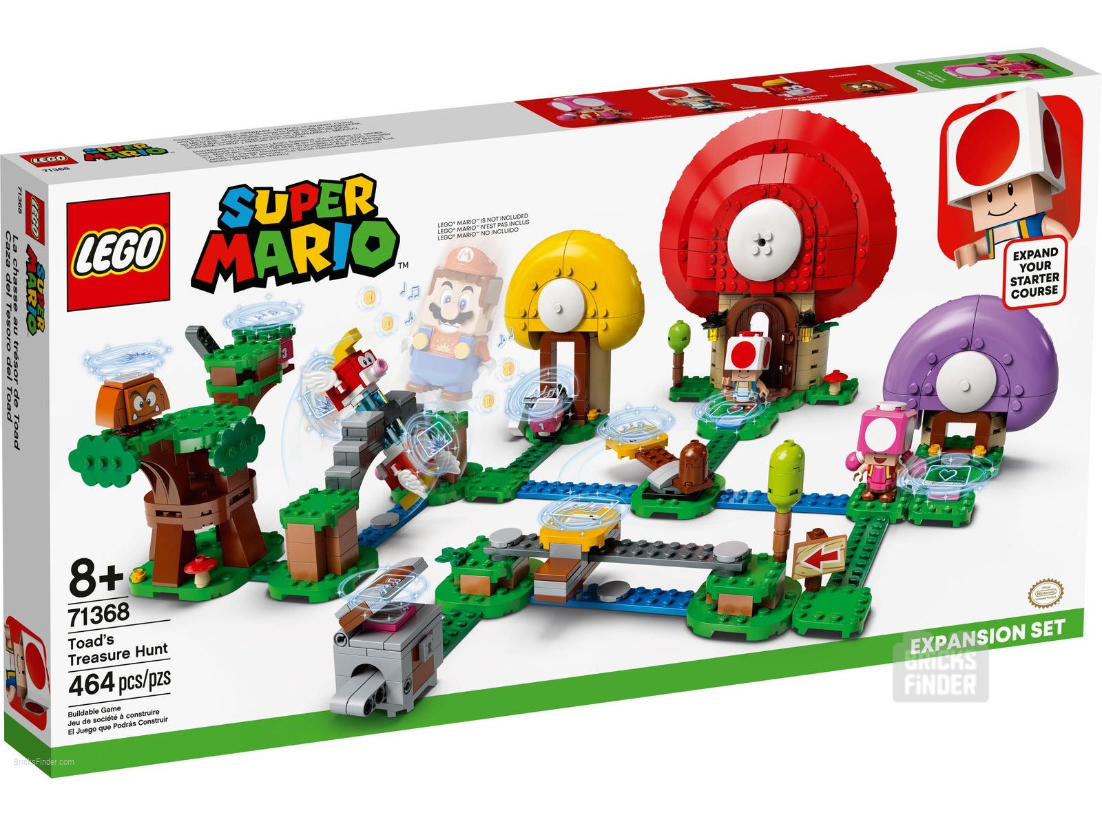 LEGO 71368 Погоня за сокровищами Тоада. Дополнительный набор (Super Mario)  | BricksFinder.com - Поиск лучших цен на конструкторы LEGO® в Беларуси