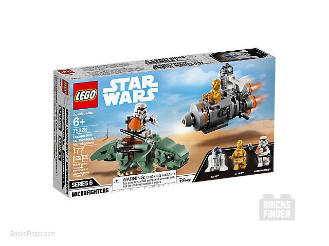 LEGO 75228 Escape Pod vs. Dewback Microfighters Box