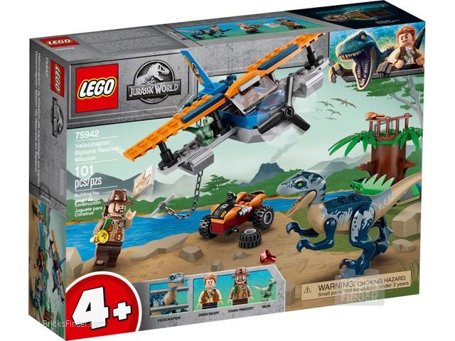 LEGO 75942 Velociraptor: Biplane Rescue Mission​ Box