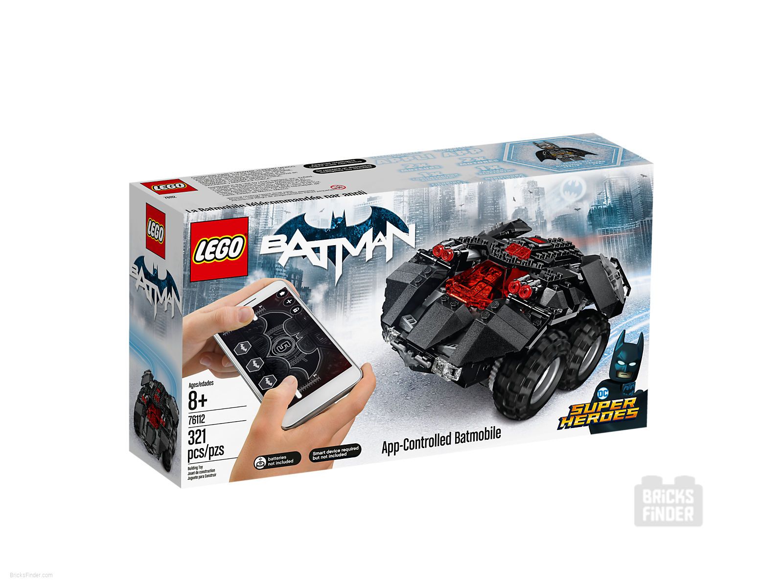 LEGO 76112 Бэтмобиль с управлением через приложение (DC Super Heroes) |  BricksFinder.com - Поиск лучших цен на конструкторы LEGO® в Беларуси