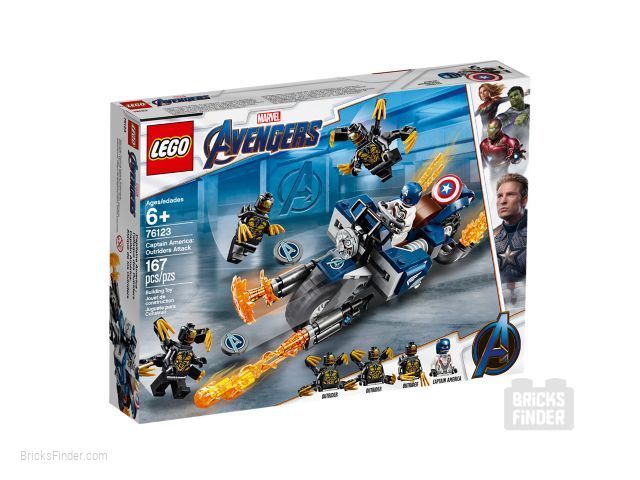LEGO 76123 Captain America: Outriders Attack Box