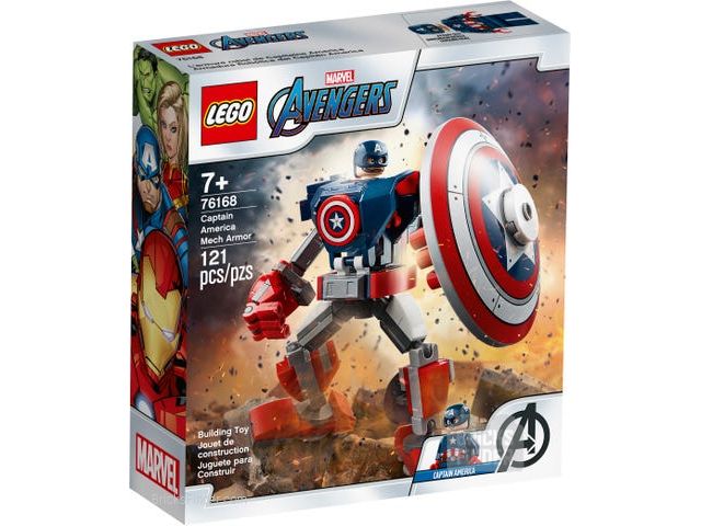 LEGO 76168 Captain America Mech Armor Box