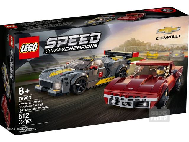 LEGO 76903 Chevrolet Corvette C8.R Race Car and 1968 Chevrolet Corvette Box