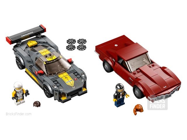 LEGO 76903 Chevrolet Corvette C8.R Race Car and 1968 Chevrolet Corvette Image 1