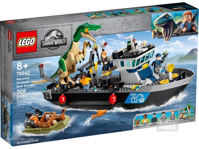 LEGO 76942 Baryonyx Dinosaur Boat Escape Box